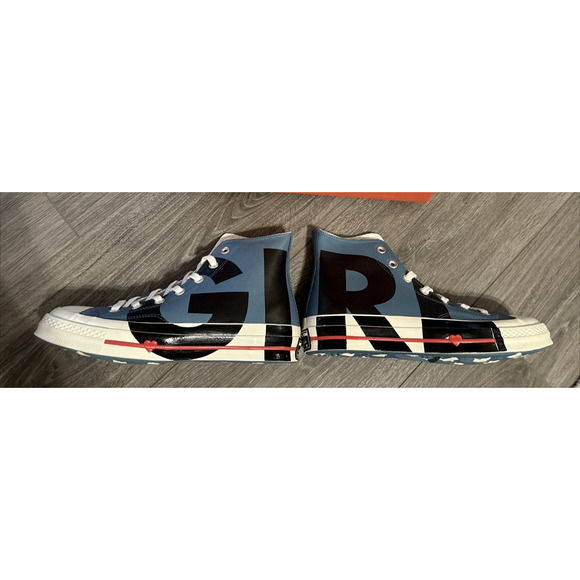 Converse Chuck 70 High Top Love Graphic Celestial Teal Sz‎ 8 Vintage Details Y2K - Picture 1 of 8